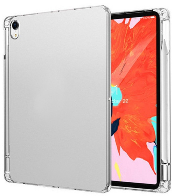 (UBACC) 아이패드 프로12.9 3세대 호환 펜슬수납 젤리 케이스