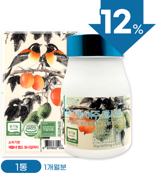 좋은습관 유기농 여주 애사비 알약, 60정, 1개