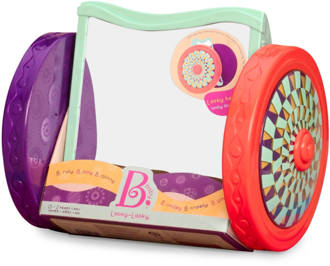 아기 터미타임 장난감 거울놀이 딸랑소리 백일선물 육아템 영아 정서발달 따라하기 엄마표 학습, 1개