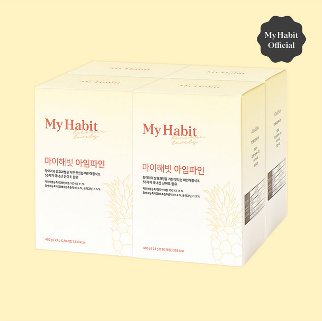 마이해빗 아임파인 23g X 20개입, 4박스, 4개