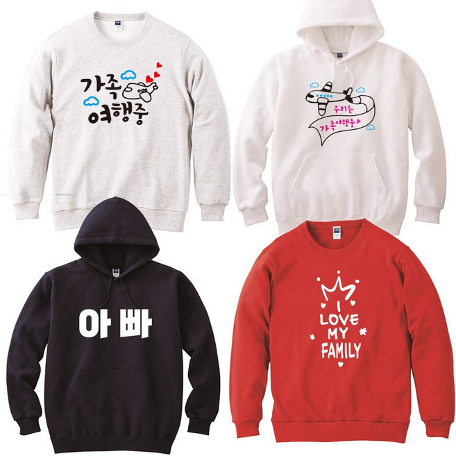 원하시는문구/사진프린트가능 가족티 단체티 커플티 패밀리룩 돌촬영가족티 칠순 팔순 가족사진 가족여행 가족티주문제작 맨투맨 후드