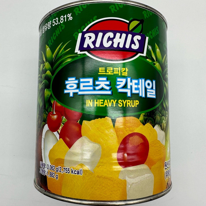 대용량 업소용 식자재 후르츠칵테일(리치스 동서 3K), 3kg, 1개