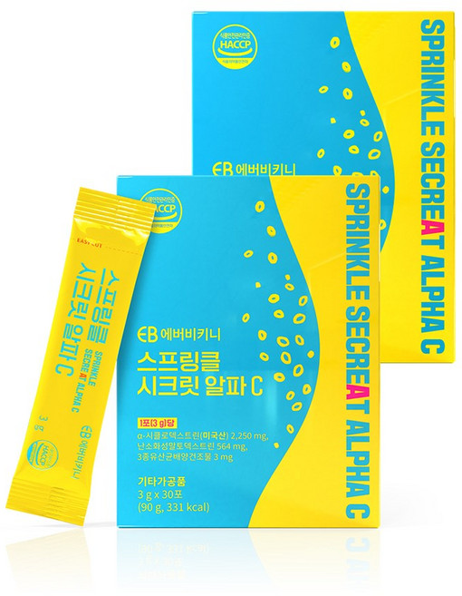 에버비키니 화제의 신소재 알파사이클로덱스트린 알파CD 스프링클 시크릿 알파C, 30회분, 2박스