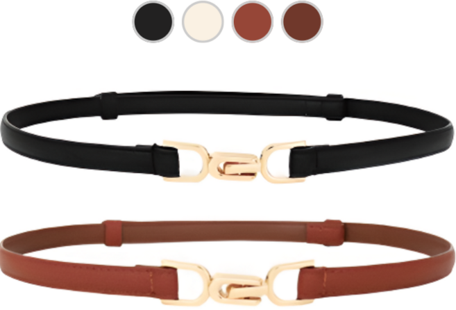 당일발송 (1+1) 메이드바이 여성 가죽 벨트 원피스 정장 슬림