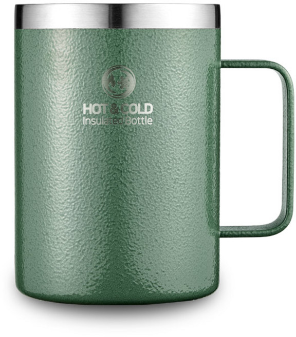 리벤스 데일리 스텐 보온보냉 손잡이 머그컵, 그린, 550ml, 1개