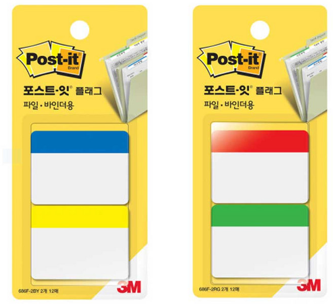 3M 포스트잇 플래그파일&바인더용 686F 12매, 3M 포스트잇 플래그 686F 2BY
