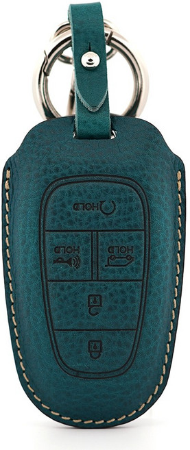 페레노 현대 스타리아 5버튼 스마트키 가죽케이스 PH12 키홀더 키링, 미네르바복스 블루
