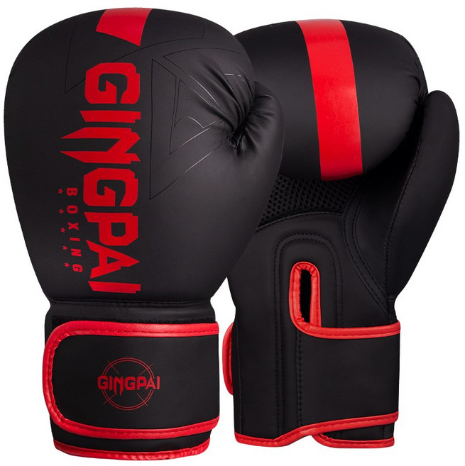 GINGPAI 권투 글러브 타이 트레이닝 글러브 격투 무술 장갑 GXBQT, 1세트, 레드