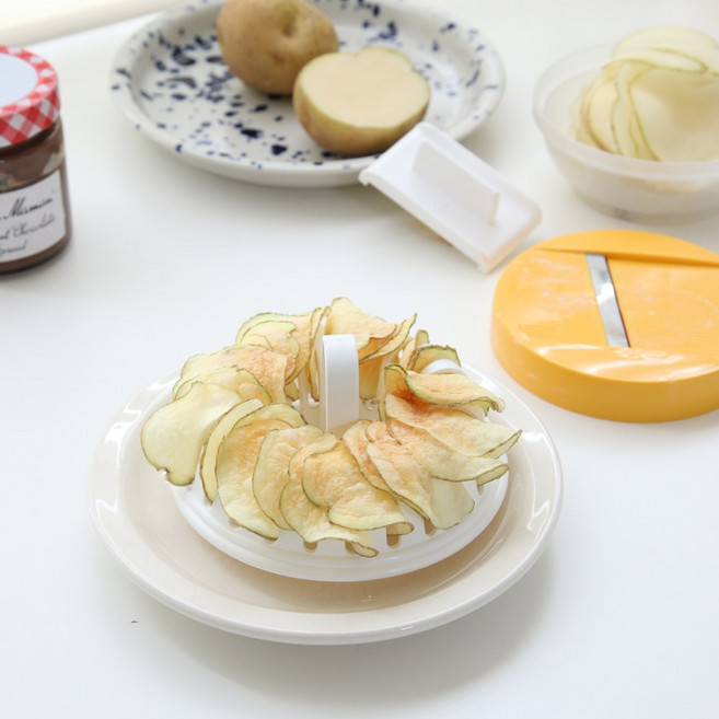 [홈데코 로즈마리] 일본 아케보노 초간단 전자레인지 감자칩 메이커 포테이토칩 만들기, 1개