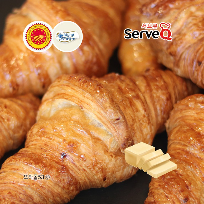 프랑스 AOP 이즈니버터 크로와상 생지 75g 30개입, 30개