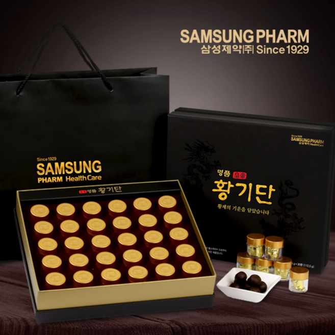 삼성제약 명품 황기단 건강환 + 쇼핑백, 3박스, 30회분