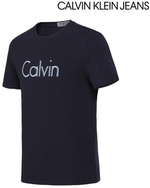 [CalvinKlein]캘빈클라인 로고 티셔츠 네이비 남성용