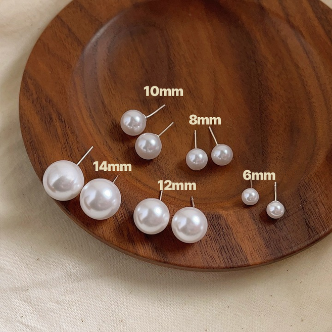 Rikuku 실버925 클래식 진주귀걸이 5종세트