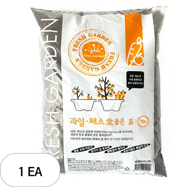 BFA 과일 채소 애 좋은 흙, 1개, 10L