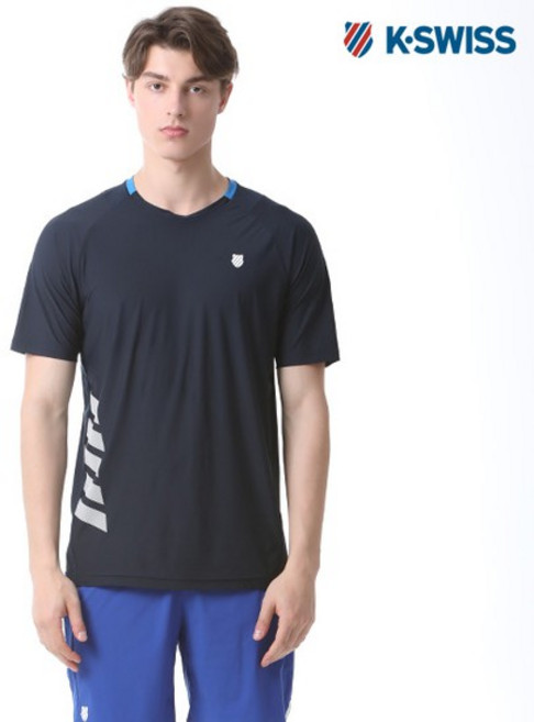 스포츠 매쉬로고 라운드 반팔티셔츠