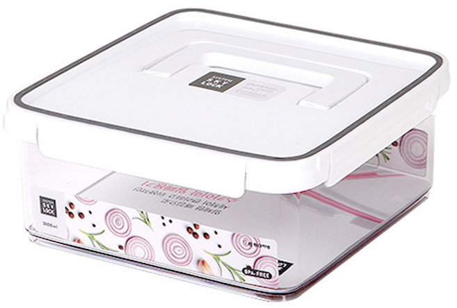 창신리빙 스카이락 점보 2호 3800ml 그레이 / 밀폐용기 / 반찬통, 1개