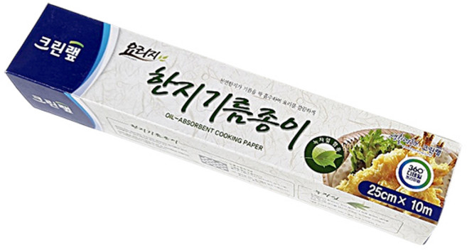 싹싹몰 크린랩 한지 기름종이 25cmx10m, 1개