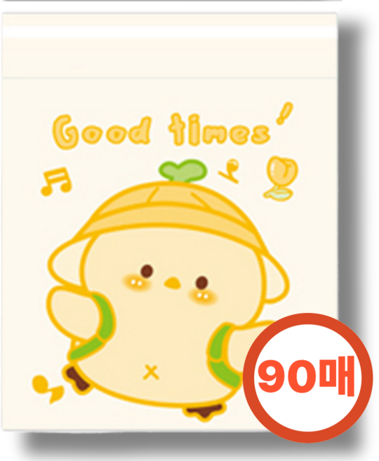 오레네 차량용 접착식 미니 쓰레기봉투, 90개, 옐로우