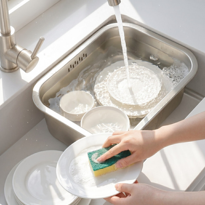 키친앤 스테인레스 사각 설거지통 10L, 실버, 1개