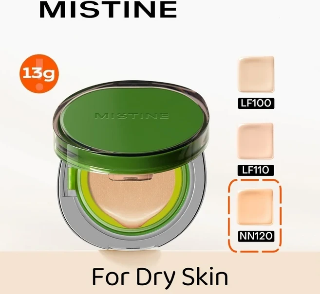쿠쿠스토어 MISTINE Poreless BB CC 쿠션 파운데이션 오래 지속되는 방수 컨트롤 컨실러 13g 오리지널 리얼, 04 NN120, 02 Refill Only
