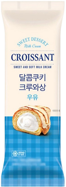 달콤쿠키 크루와상 우유크림, 19개, 100g