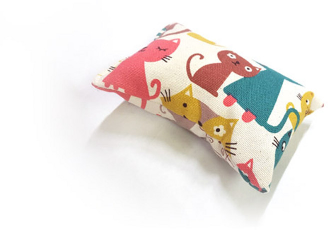 힐링타임 꿀잼 마따따비&캣닢쿠션 (소/핑크) NH-086