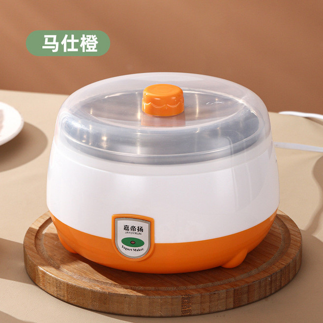 嘉帝揚 恆溫加熱優格機 家用全自動發酵機 迷你分杯多功能自製納豆機, 馬仕橙不鏽鋼膽 優格機, 1個