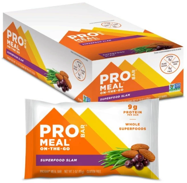 PROBAR 식사대용 바 피넛 버터 초콜릿 칩 비GMO 글루텐 프리 유기농 인증 건강 식물 기반 천연 식품 성분 천연 에너지원 12개입, 슈퍼푸드 슬램, 85g, 1개 - 쿠팡