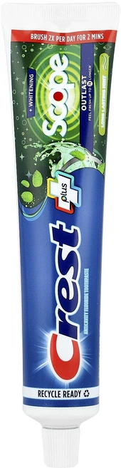 특별한효과 Crest Plus Scope Outlast + 화이트닝 충치 예방 불소 치약 민트 153g(5.4oz) 곧일시품절됩니다, CrestPlusScopeOutlast화이트닝충치예방불, 153g, 1개 - 쿠팡