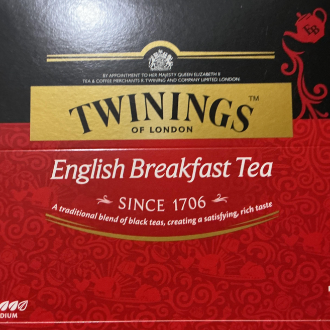 Twinings 英倫早餐茶 口感醇厚 香氣濃郁 開啟活力每一天, 2g, 100個裝, 1箱