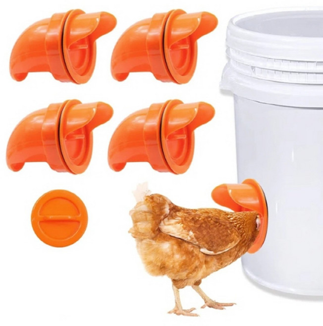 핸셀 DIY 자동 사료통만들기 양계장 조류 닭 먹이 모이 급식기 급여기 홀쏘별도 구매 미포함, PVC 닭먹이 피더100개, 1개