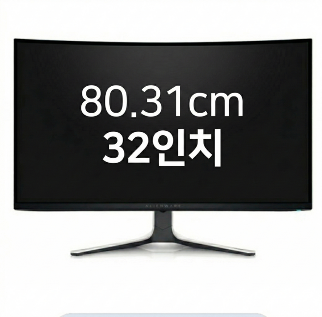 델 4K UHD 에일리언웨어 QD OLED 240Hz 0.03ms 커브드 게이밍 모니터, 80.3cm, (32인치)델/AW3225QF