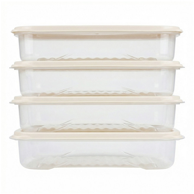 DAMDA 담다프레시 전자레인지 보관용기 냉동밥, 4개, 대형(1,800ml)