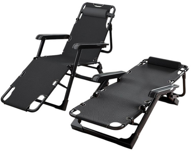 多功能 戶外休閒 舒適耐用, 坐躺兩用折疊椅附頭枕五檔調節