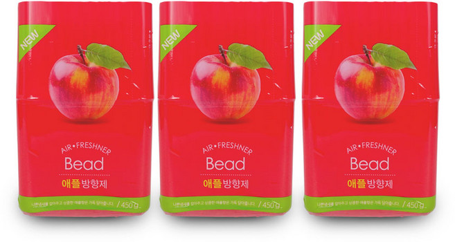 아로마 비드방향제(450g) 애플-3개 방향제 탈취제 구슬방향제, 450g, 3개, 애플