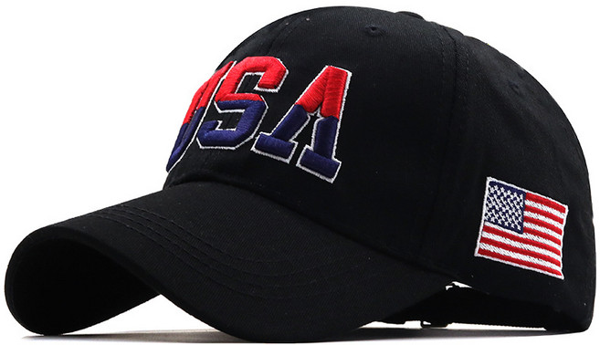 클스 USA 미국국기 자수 스포츠 캐주얼 데님 청 야구 볼캡 모자