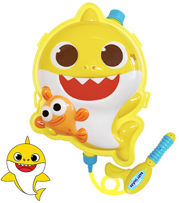위니코니 핑크퐁 아기상어 배낭 물총, 랜덤발송, 1개