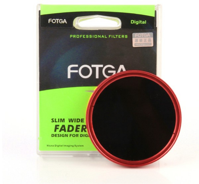 FOTGA 초슬림 페이더 조절식 가변 ND 렌즈 필터 레드 ND2 ND400 40.5-82mm, 02 46mm