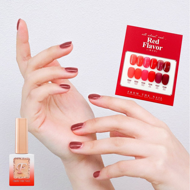 프롬더네일 네일아트 프롬더네일 빨간맛 시럽젤 6종, 빨간맛시럽FS-34, 1개