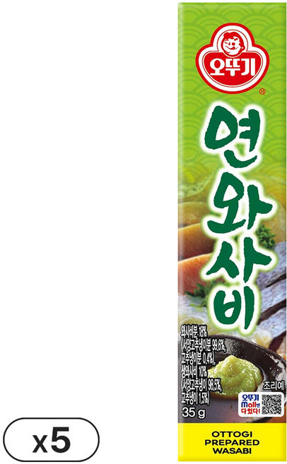 오뚜기 연와사비, 35g, 5개