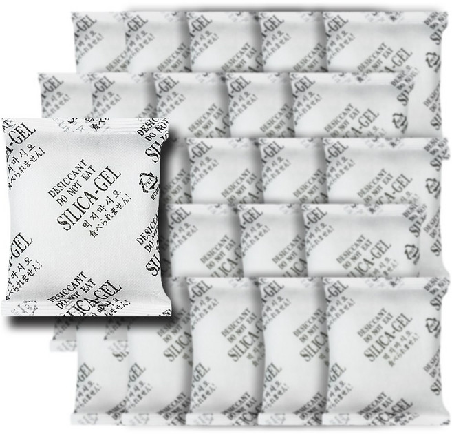 공장직영 [부직포] 실리카겔 습기제거제 실리카겔 방부제 재사용 식품용 가정용 산업용, 100g, 50개