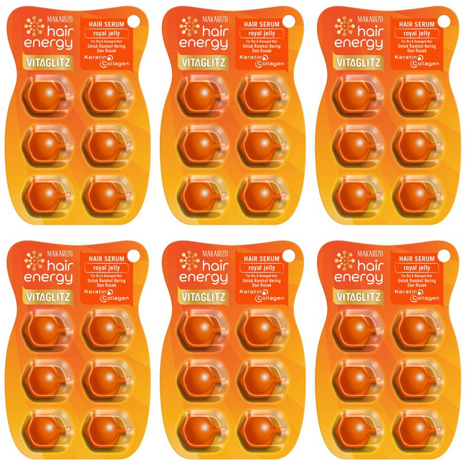 마카리조 로얄젤리 비타글리츠 헤어비타민 캡슐 헤어에센스 모발윤기 케어 손상모 헤어세럼, 36개, 1ml