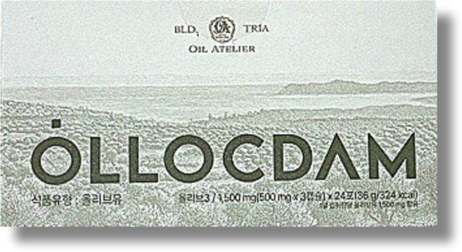 올록담 올리브3 EVOO 지중해 올리브오일 캡슐 24회분 1박스 (72캡슐)