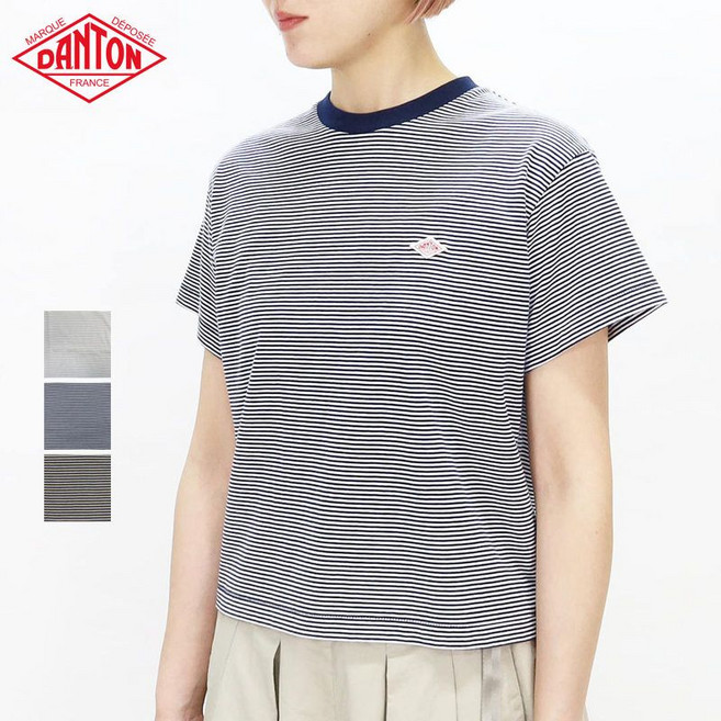 단톤 반팔티 여름 여자 티셔츠 스트라이프 DT-C0408 CVT
