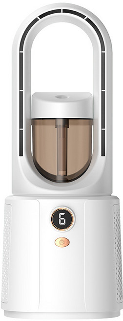 Hqzoomee 듀얼 미니 냉풍기 급속냉동 자동회전 대용량 냉풍기 추천 S5, K6화이트(USB충전+날개 없는 선풍기)