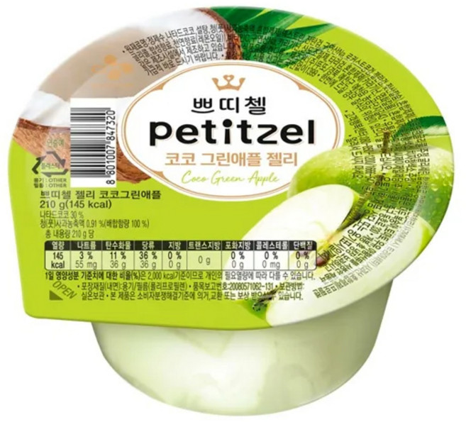 쁘띠첼 코코그린애플 푸딩 1개입, 1개, 210g