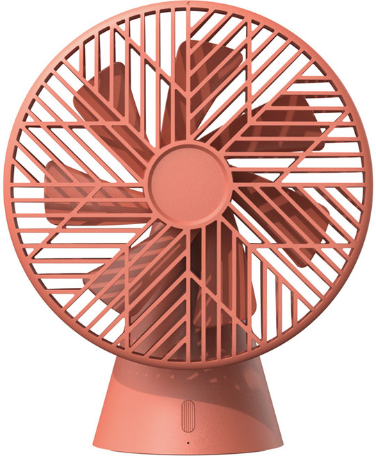 비비앤제이 미니 선풍기 휴대용 캠핑용 무소음 무선 서큘레이터, 레드