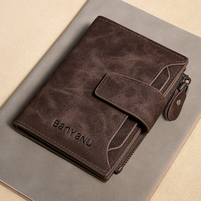 프리미엄 남성 심플 소가죽 반지갑 N2059