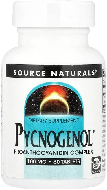 Source Naturals 소스내추럴스 피크노제놀 100mg 60정, 1개, 60회분 - 쿠팡
