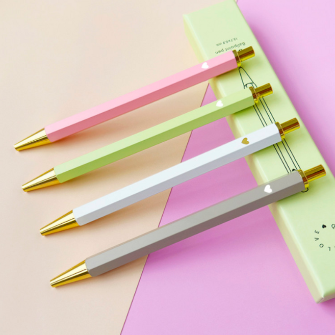 무료각인 QPICK 큐픽 마카롱 볼펜 고급 필기구 선물, 1개, 라즈베리 핑크